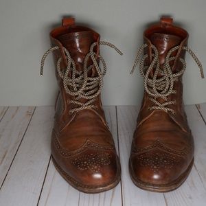 Allen Edmonds Dalton Wingtip Boot 9 3E EEE dark chili made in usa heritage